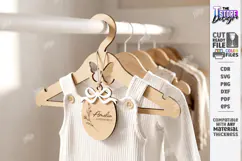 Baby Clothes Hanger Laser Cut | Nursery Clothes Hanger | CNC Product Image 1