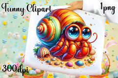 Watercolor baby crab clipart. Cute crab illustrations Product Image 1