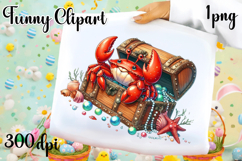 Watercolor baby crab clipart. Cute crab illustrations Product Image 1
