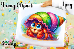 Watercolor baby crab clipart. Cute crab illustrations Product Image 1