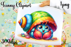 Watercolor baby crab clipart. Cute crab illustrations Product Image 1