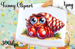 Watercolor baby crab clipart. Cute crab illustrations Product Image 1