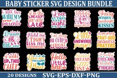 Baby Sticker Svg Bundle, Newborn Sticker SVG Design, Baby Qu Product Image 1
