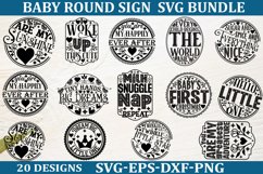 Baby Round SVG Bundle Funny Quotes Design Baby Quotes SVG Product Image 1