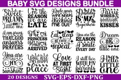 Baby Svg Bundle, Newborn Sticker SVG Design, Baby Qu Product Image 1