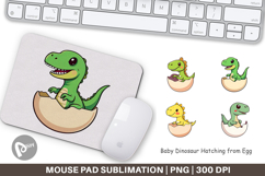 Mouse Pad Hatching Baby Dinosaur Product Image 1