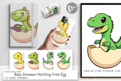 Digital Paper Hatching Baby Dinosaur Product Image 1