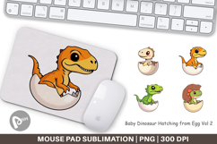 Mouse Pad Hatching Baby Dinosaur Product Image 1