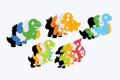 Baby dinosaur Elements 3D SVG Product Image 3