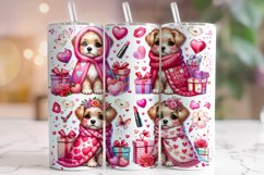 Valentine's Day Dogs Tumbler Wrap, Valentine Tumbler, Puppy Product Image 1