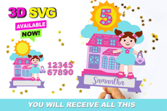 baby doll Cake Topper 3D SVG Product Image 1
