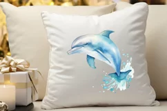 Baby Dolphin Watercolor PNG Clipart Product Image 3