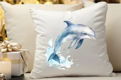 Baby Dolphin Watercolor PNG Clipart Product Image 3