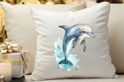 Baby Dolphin Watercolor PNG Clipart Product Image 3