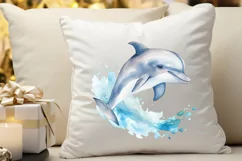 Baby Dolphin Watercolor PNG Clipart Product Image 3