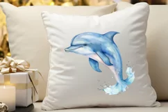Baby Dolphin Watercolor PNG Clipart Product Image 3