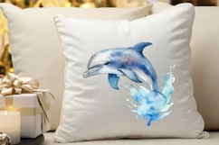 Baby Dolphin Watercolor PNG Clipart Product Image 3
