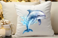 Baby Dolphin Watercolor PNG Clipart Product Image 3