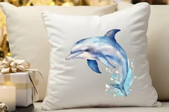Baby Dolphin Watercolor PNG Clipart Product Image 3