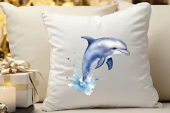 Baby Dolphin Watercolor PNG Clipart Product Image 3
