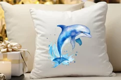 Baby Dolphin Watercolor PNG Clipart Product Image 3