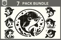 Baby Dolphin Svg, Sea Animal Svg, Sea Creature Svg, Dolphin Product Image 5