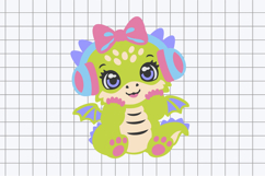 Cute Baby Dragon Cake Topper 3D SVG File Product Image 2