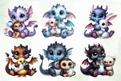 Baby Dragon Sublimation Clipart Product Image 3