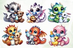 Baby Dragon Sublimation Clipart Product Image 2