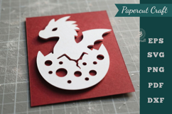 Baby Dragon Paper Cutting SVG Product Image 1