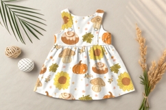Cozy Autumn pumpkin and leaves pattern seamless Product Image 5