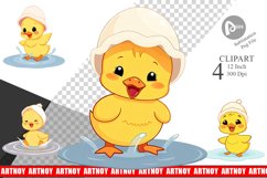 Baby Duck Clipart Product Image 1