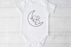baby elephant on the moon svg