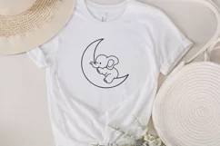 baby elephant on the moon svg
