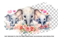 Cute Baby Elephant Watercolor Sublimation Design