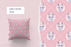 Watercolor Baby Elephant Seamless Patterns Product Image 3