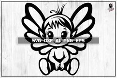Baby Fairy SVG, Cute Cut files SVG DXF PNG Product Image 1