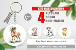 Baby Farm Animal Keychain Product Image 1