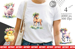 Baby Farm Animal Sublimation Product Image 1