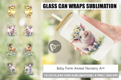 Baby Farm Animal Glass Can Product Image 1