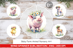 Baby Farm Animal Wind Spinner Product Image 1