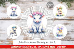 Baby Farm Animal Wind Spinner Product Image 1