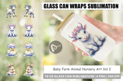 Baby Farm Animal Glass Can Product Image 1