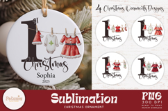 baby&#039;s first Christmas sublimation designs being used as a Baby&#039;s Christmas ornaments prints