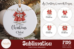 baby first christmas png designs being used as a baby first christmas ornament print