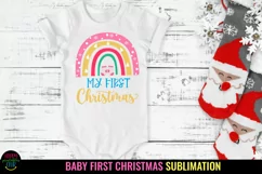 Rainbow My First Christmas Sublimation I Baby First Christmas Sublimation