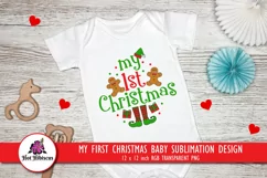 baby first christmas sublimation PNG