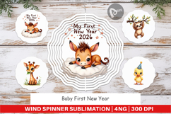 Baby's First New Year 2026 Wind Spinner Product Image 1
