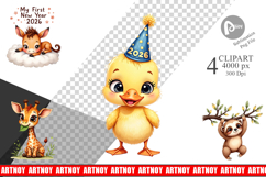 Baby's First New Year 2026 Clipart Product Image 1