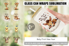 Baby's First New Year 2026 Glass Can Product Image 1